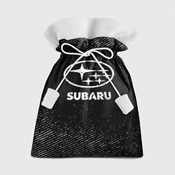 Мешок для подарков Subaru с потертостями на темном фоне, цвет: 3D-принт