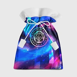 Мешок для подарков Leicester City неоновый космос, цвет: 3D-принт