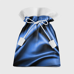 Мешок для подарков Складки гладкой синей ткани, цвет: 3D-принт