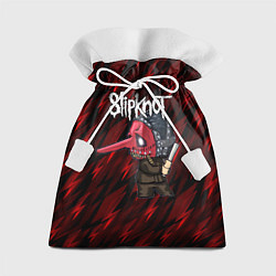 Мешок для подарков Slipknot красные молнии, цвет: 3D-принт