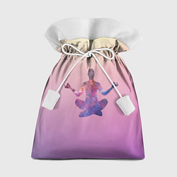Мешок для подарков Поза лотоса в йоге, цвет: 3D-принт