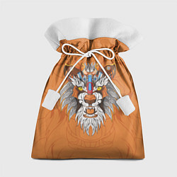Мешок для подарков Голова тигра в узорах, цвет: 3D-принт