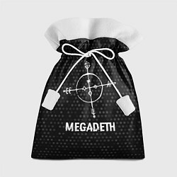 Мешок для подарков Megadeth glitch на темном фоне, цвет: 3D-принт