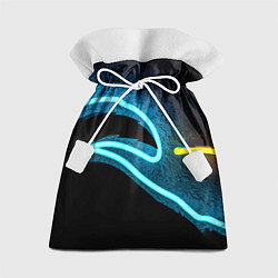Мешок для подарков Неоновый разлом - киберпанк броня, цвет: 3D-принт