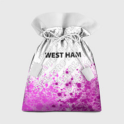 Мешок для подарков West Ham pro football: символ сверху, цвет: 3D-принт