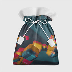 Мешок для подарков Множество абстрактных кубиков, цвет: 3D-принт