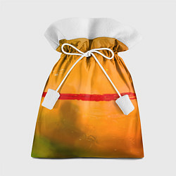 Мешок для подарков Оранжевый туман и красная краска, цвет: 3D-принт