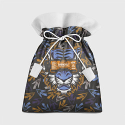 Мешок для подарков Тигр в киберочках, цвет: 3D-принт