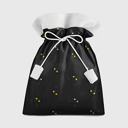 Мешок для подарков Эстетика Черный кот на темном фоне, цвет: 3D-принт