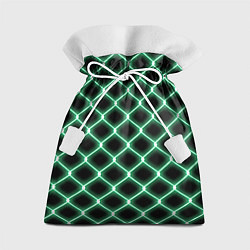 Мешок для подарков Зелёная неоновая сетка, цвет: 3D-принт