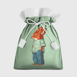 Мешок для подарков Хитрый лис в штанах, цвет: 3D-принт