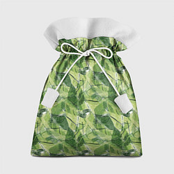 Мешок для подарков Милитари листья крупные, цвет: 3D-принт