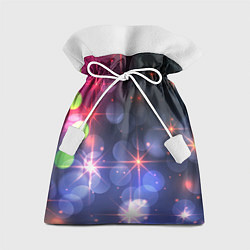 Мешок для подарков Поп арт неоновые звезды космического неба, цвет: 3D-принт