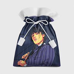 Мешок для подарков Уэнсдэй с зонтом, цвет: 3D-принт