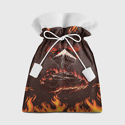 Мешок для подарков Nissan Skyline in fire, цвет: 3D-принт