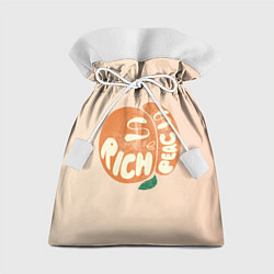 Мешок для подарков Рич пич - богатый персик, цвет: 3D-принт