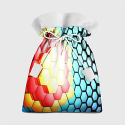 Мешок для подарков Shape abstract color, цвет: 3D-принт
