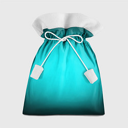 Мешок для подарков Неоновый синий градиент, цвет: 3D-принт