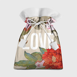Мешок для подарков Love Любовь и цветы, цвет: 3D-принт