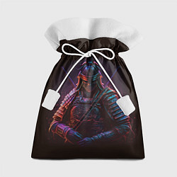 Мешок для подарков Самурай - неоновые брызги, цвет: 3D-принт