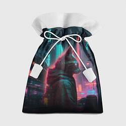 Мешок для подарков Кот в киберпанке, цвет: 3D-принт