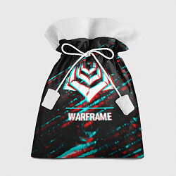 Мешок для подарков Warframe в стиле glitch и баги графики на темном ф, цвет: 3D-принт