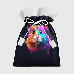 Мешок для подарков Хомяк в неоновых красках, цвет: 3D-принт