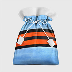 Мешок для подарков Георгиевская лента на голубом фоне, цвет: 3D-принт