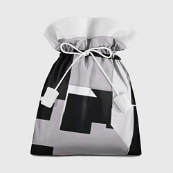 Мешок для подарков Белые и чёрные кубы в геометрии, цвет: 3D-принт
