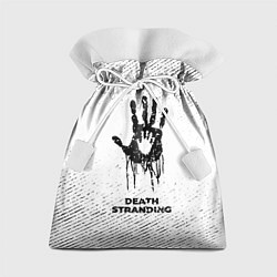 Мешок для подарков Death Stranding с потертостями на светлом фоне, цвет: 3D-принт