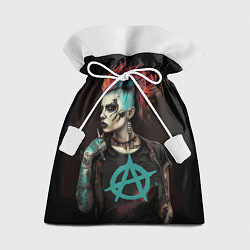Мешок для подарков Анархия девушка панк, цвет: 3D-принт