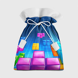 Мешок для подарков Падающие сверху блоки тетриса, цвет: 3D-принт