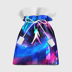 Мешок для подарков Queen неоновый космос, цвет: 3D-принт