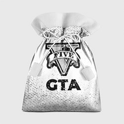 Мешок для подарков GTA с потертостями на светлом фоне, цвет: 3D-принт