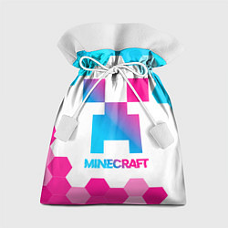 Мешок для подарков Minecraft neon gradient style, цвет: 3D-принт