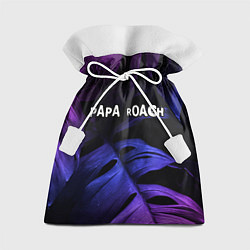 Мешок для подарков Papa Roach neon monstera, цвет: 3D-принт