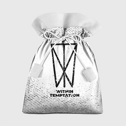 Мешок для подарков Within Temptation с потертостями на светлом фоне, цвет: 3D-принт