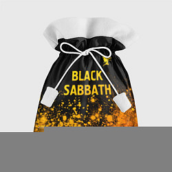 Мешок для подарков Black Sabbath - gold gradient: символ сверху, цвет: 3D-принт