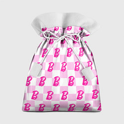 Мешок для подарков Розовая шашка и Барби, цвет: 3D-принт