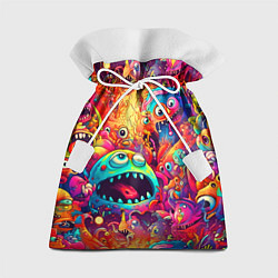 Мешок для подарков Кислотные чудики, цвет: 3D-принт