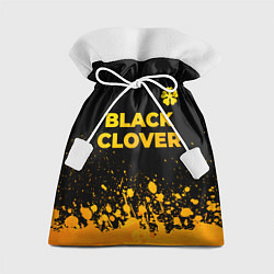 Мешок для подарков Black Clover - gold gradient: символ сверху, цвет: 3D-принт