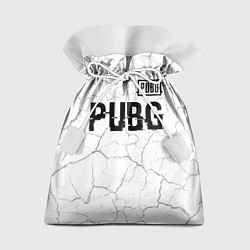 Мешок для подарков PUBG glitch на светлом фоне: символ сверху, цвет: 3D-принт