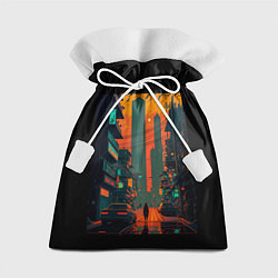 Мешок для подарков Неоновый горизонт - Закат, цвет: 3D-принт