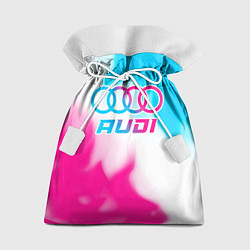Мешок для подарков Audi neon gradient style, цвет: 3D-принт