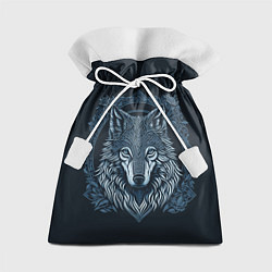 Мешок для подарков Волк, векторный орнаментализм, цвет: 3D-принт