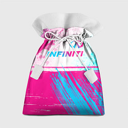 Мешок для подарков Infiniti neon gradient style: символ сверху, цвет: 3D-принт