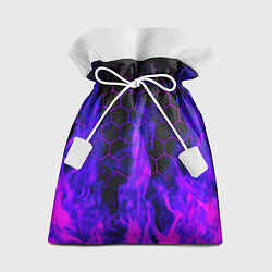 Мешок для подарков Неоновый огонь и соты, цвет: 3D-принт