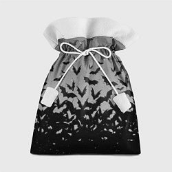 Мешок для подарков Серый фон и летучие мыши, цвет: 3D-принт
