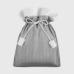 Мешок для подарков Благородный серый полосатый, цвет: 3D-принт