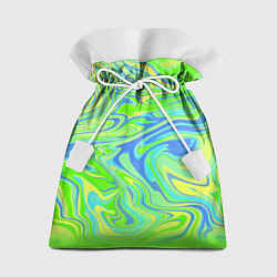 Мешок для подарков Неоновая абстракция волны, цвет: 3D-принт